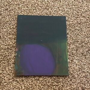 Abstract Purple and Green Canvas Art